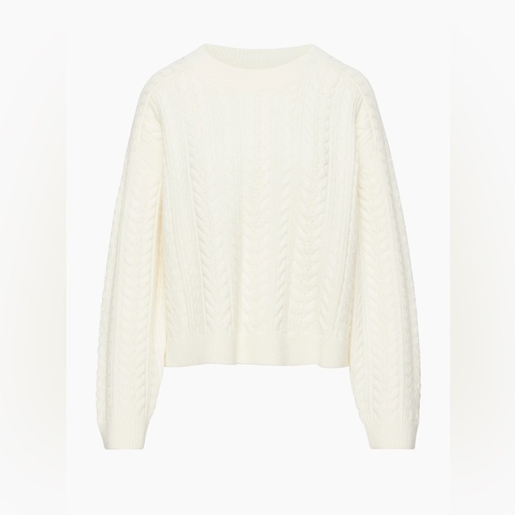 Aritzia The Group Shores Merino Wool Sweater in Vintage White - Picture 6 of 13